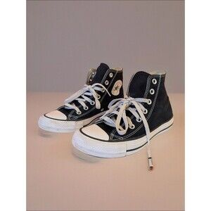 Unisex Chuck Taylor Converse Classic Hi Top Sneakers Black US Women's 7 Men's 5